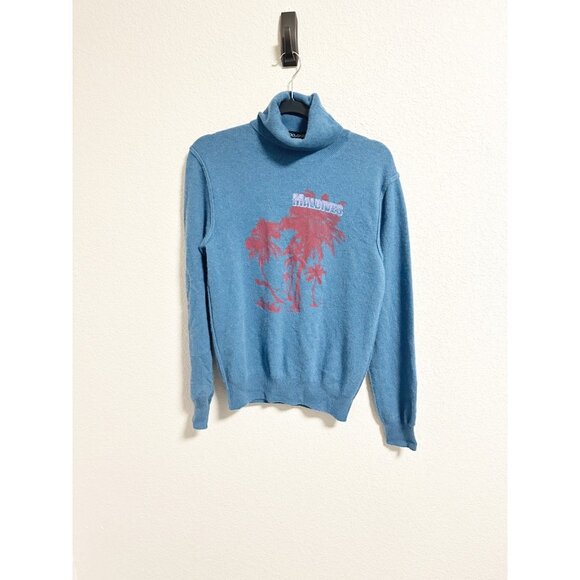 Dolce & Gabbana Cashmere Turtleneck Sweater Maldives Male Made In Italy Sz 50 - Picture 1 of 4